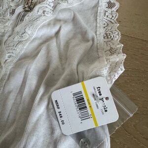 Free People Ivory Lace Detail Top